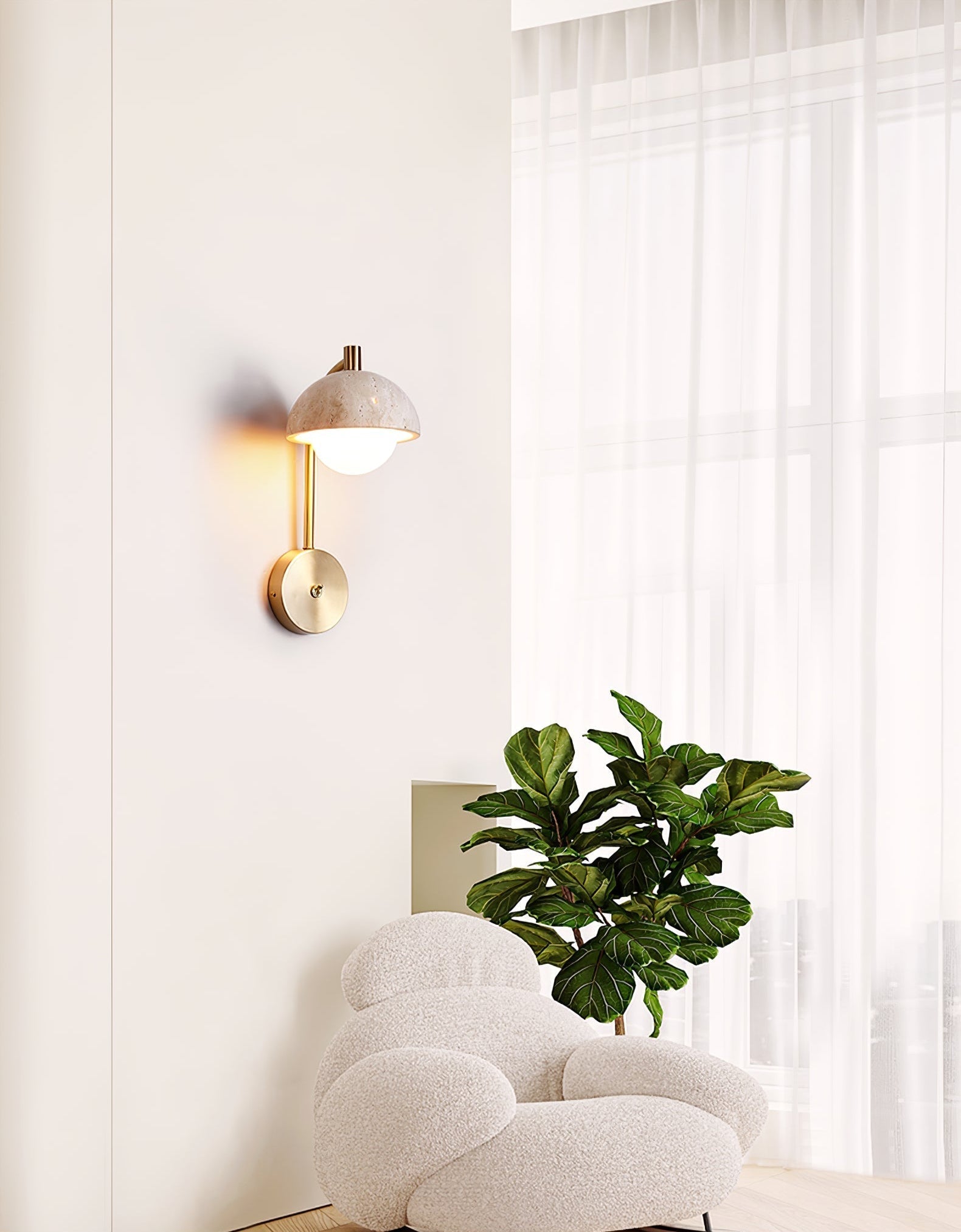 Ormaren Travertine Wall Light - Lamp Outdoor