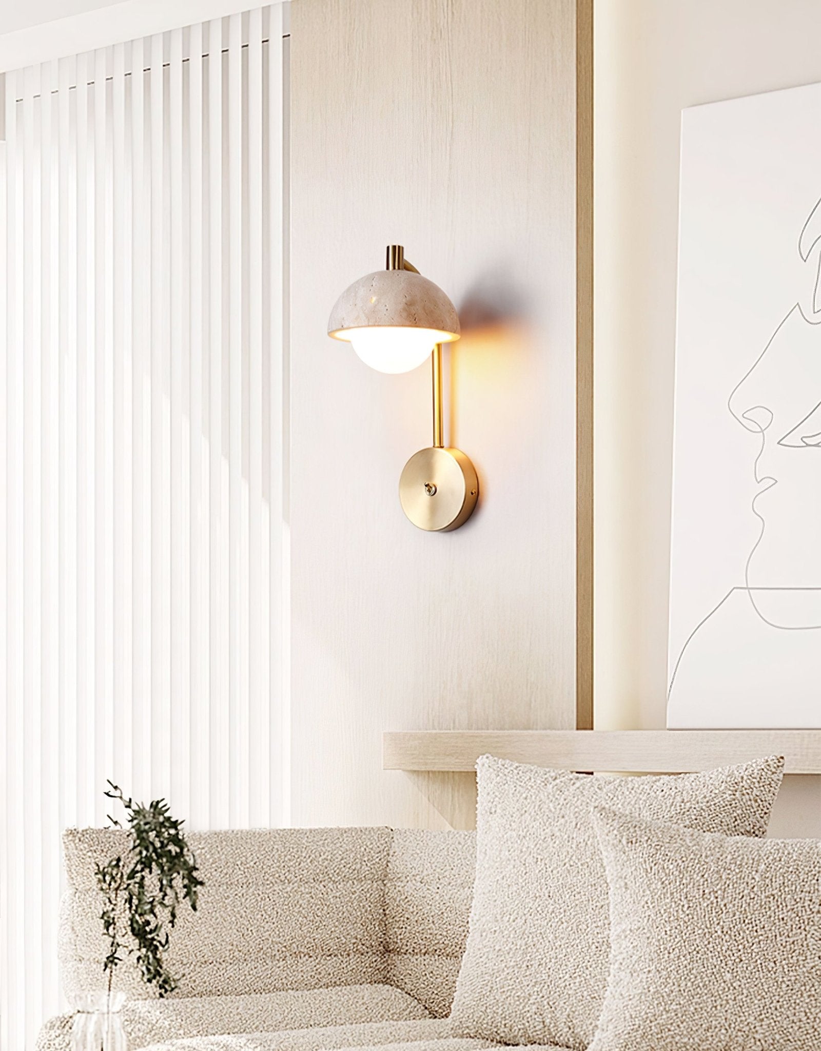 Ormaren Travertine Wall Light - Lamp Outdoor