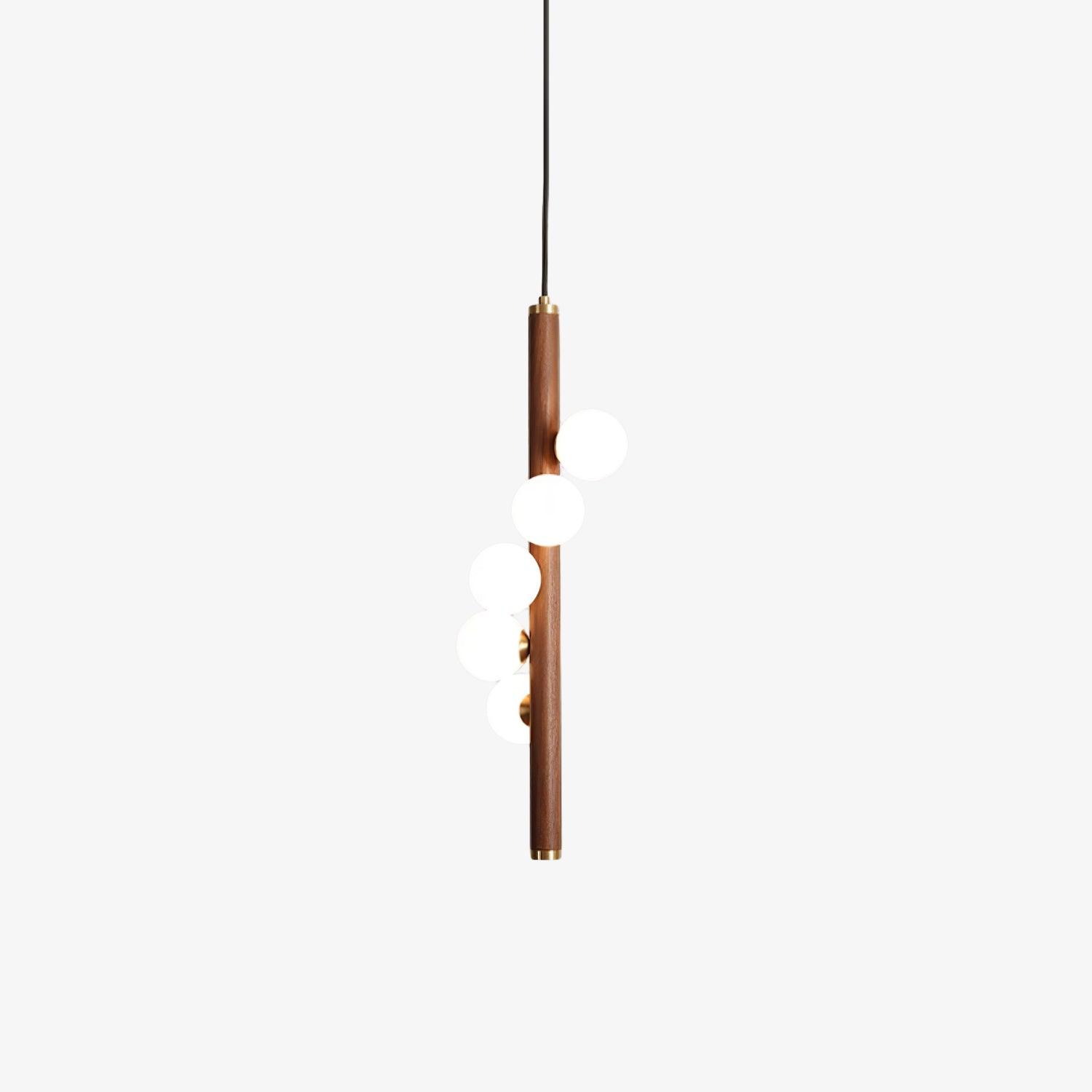 Vertical Orb Timber Pendant Lamp - Lamp Outdoor