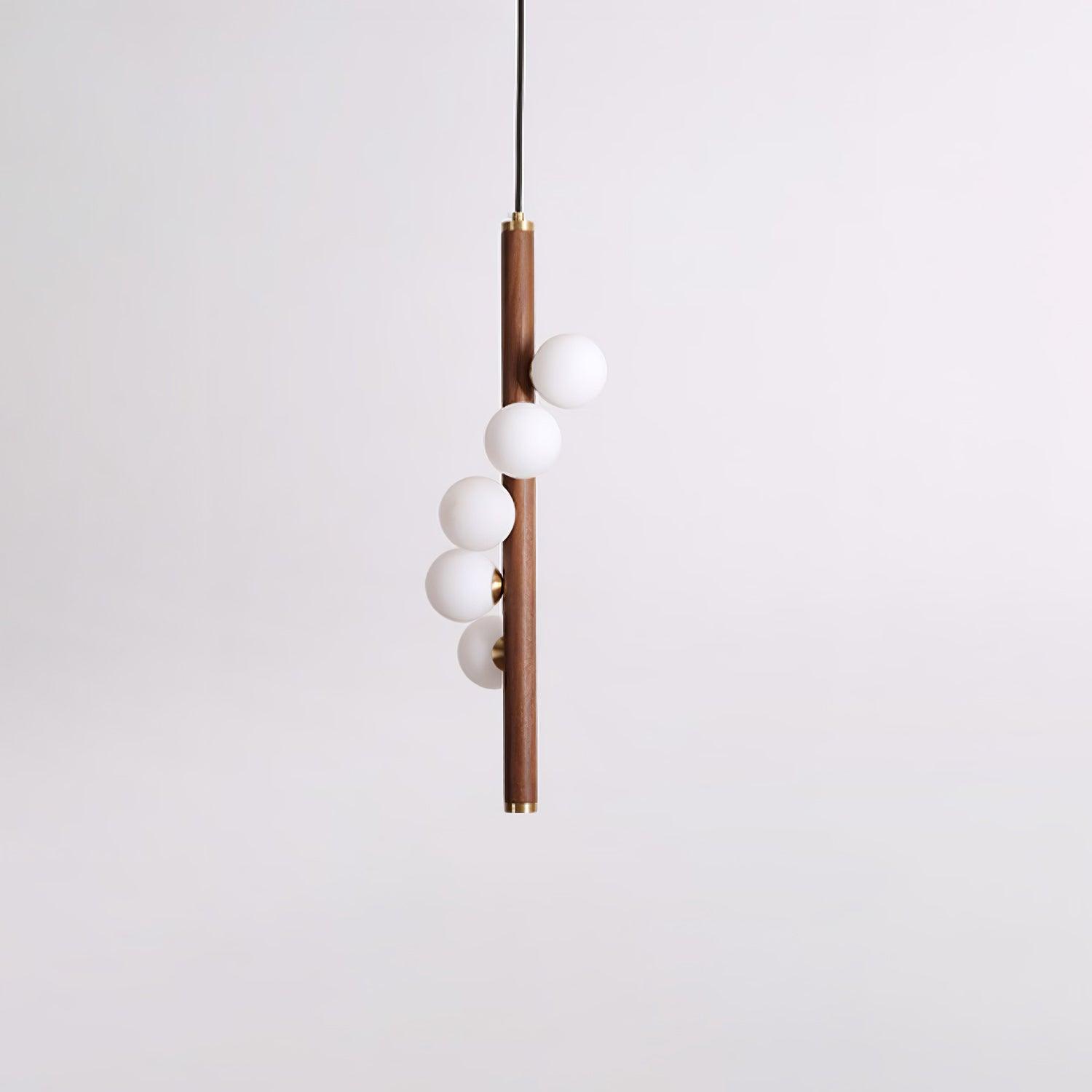 Vertical Orb Timber Pendant Lamp - Lamp Outdoor