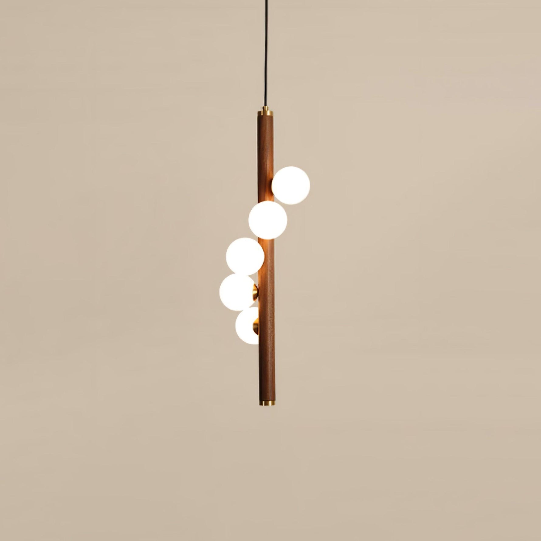 Vertical Orb Timber Pendant Lamp - Lamp Outdoor
