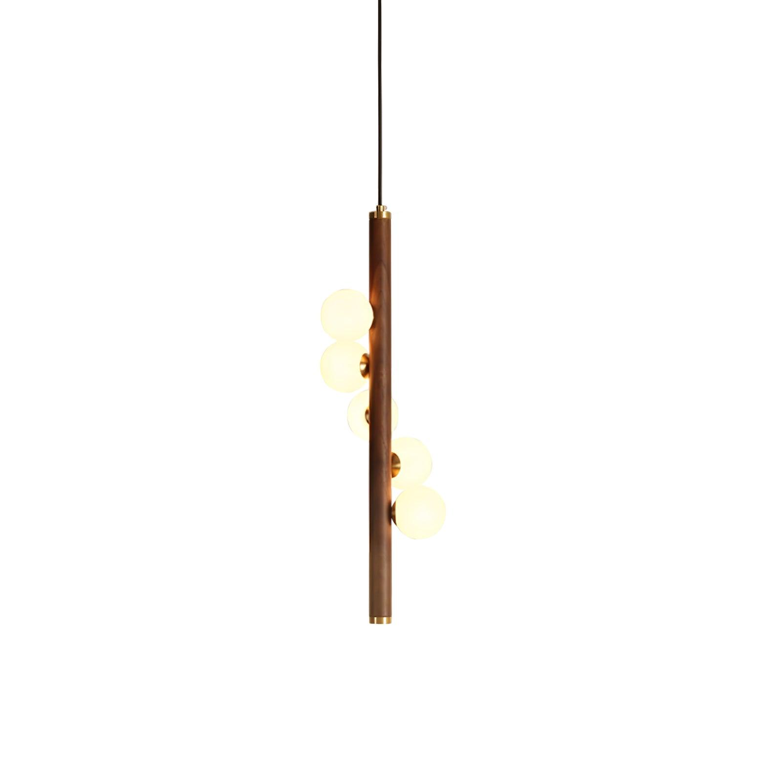 Vertical Orb Timber Pendant Lamp - Lamp Outdoor