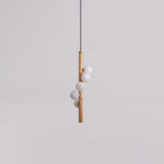 Vertical Orb Timber Pendant Lamp - Lamp Outdoor