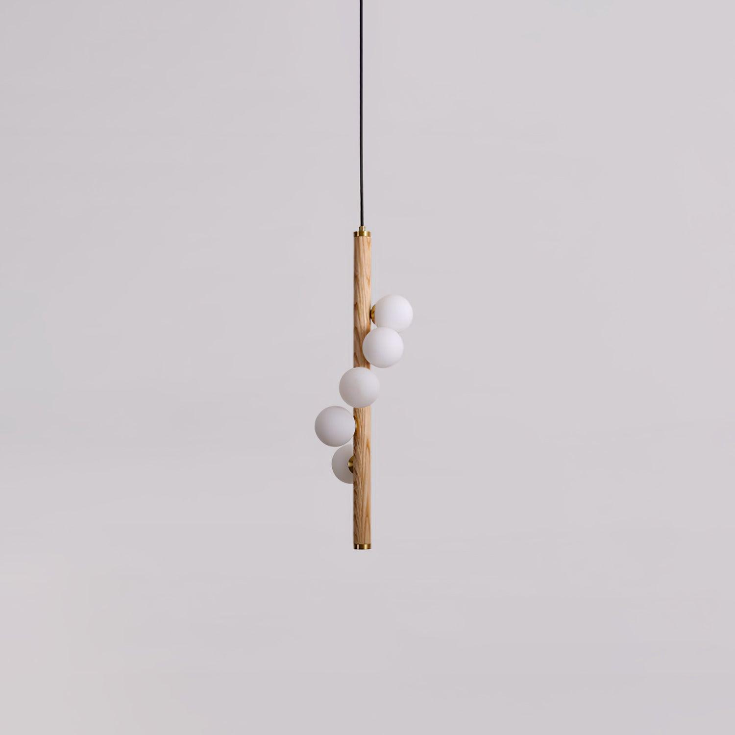 Vertical Orb Timber Pendant Lamp - Lamp Outdoor