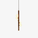 Vertical Orb Timber Pendant Lamp - Lamp Outdoor
