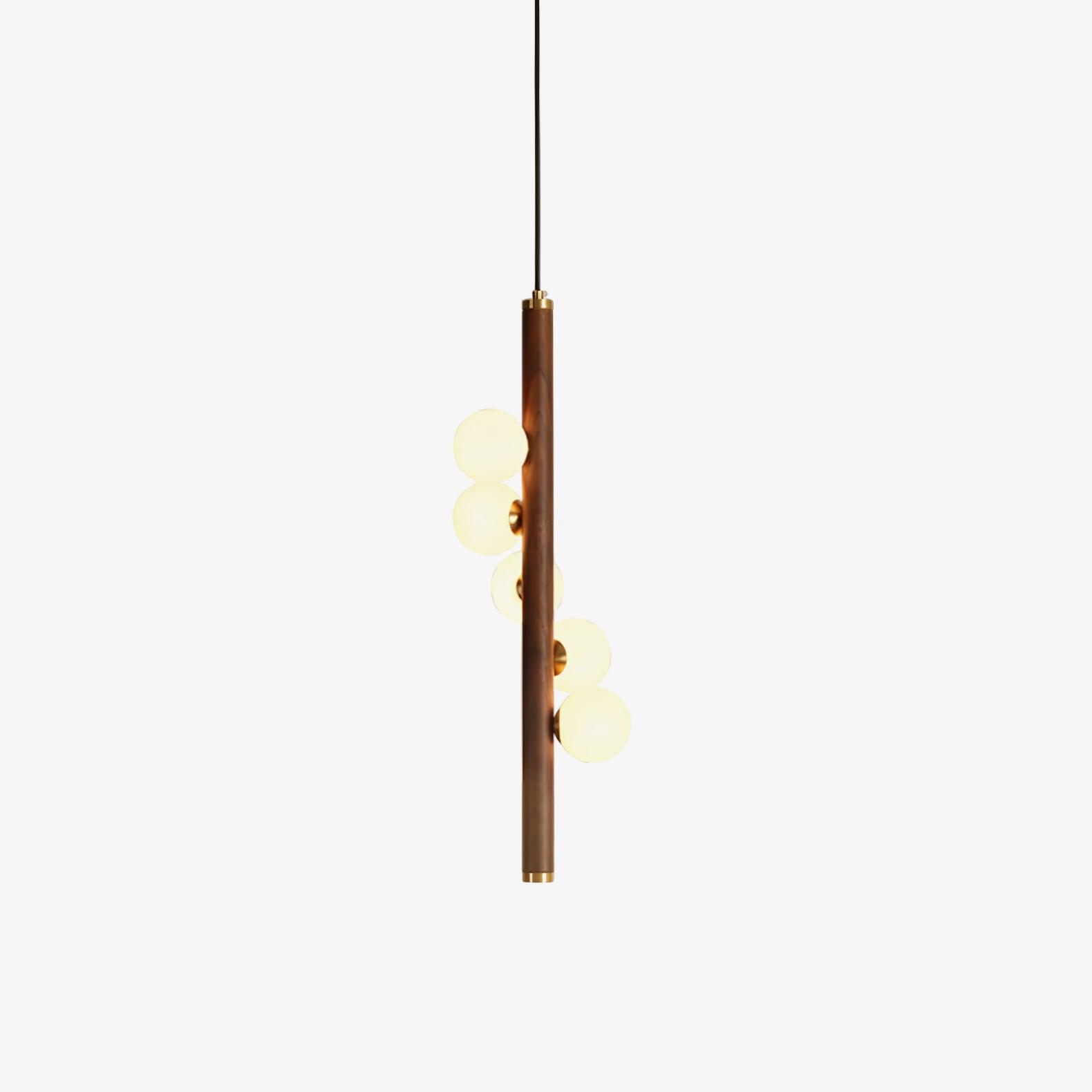 Vertical Orb Timber Pendant Lamp - Lamp Outdoor