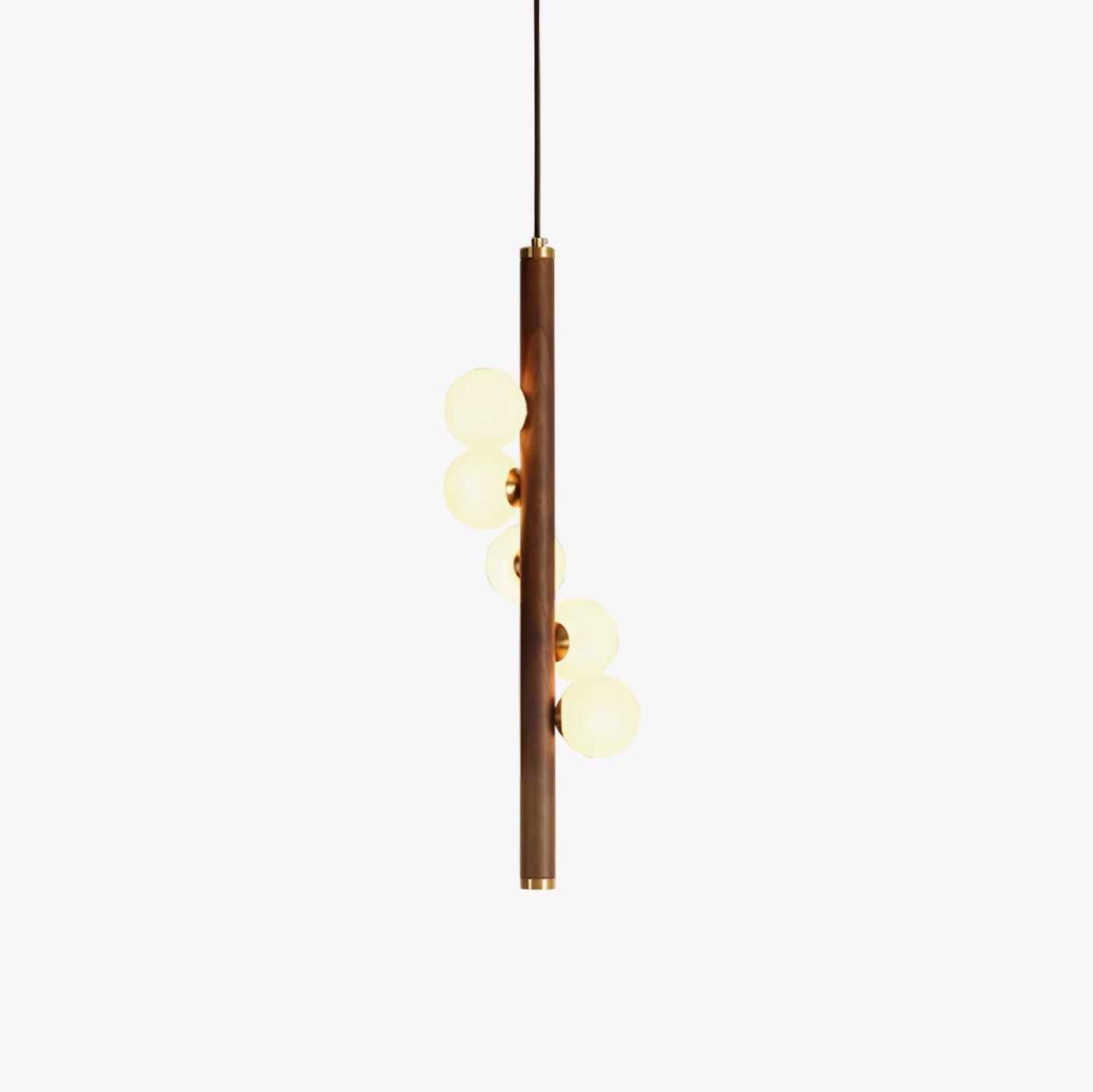 Vertical Orb Timber Pendant Lamp - Lamp Outdoor