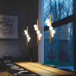 Vertical Orb Timber Pendant Lamp - Lamp Outdoor