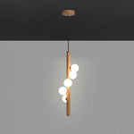 Vertical Orb Timber Pendant Lamp - Lamp Outdoor