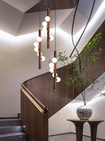 Vertical Orb Timber Pendant Lamp - Lamp Outdoor