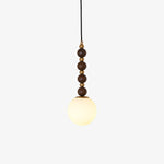 Vertical Walnut Balls Pendant Lamp - Lamp Outdoor