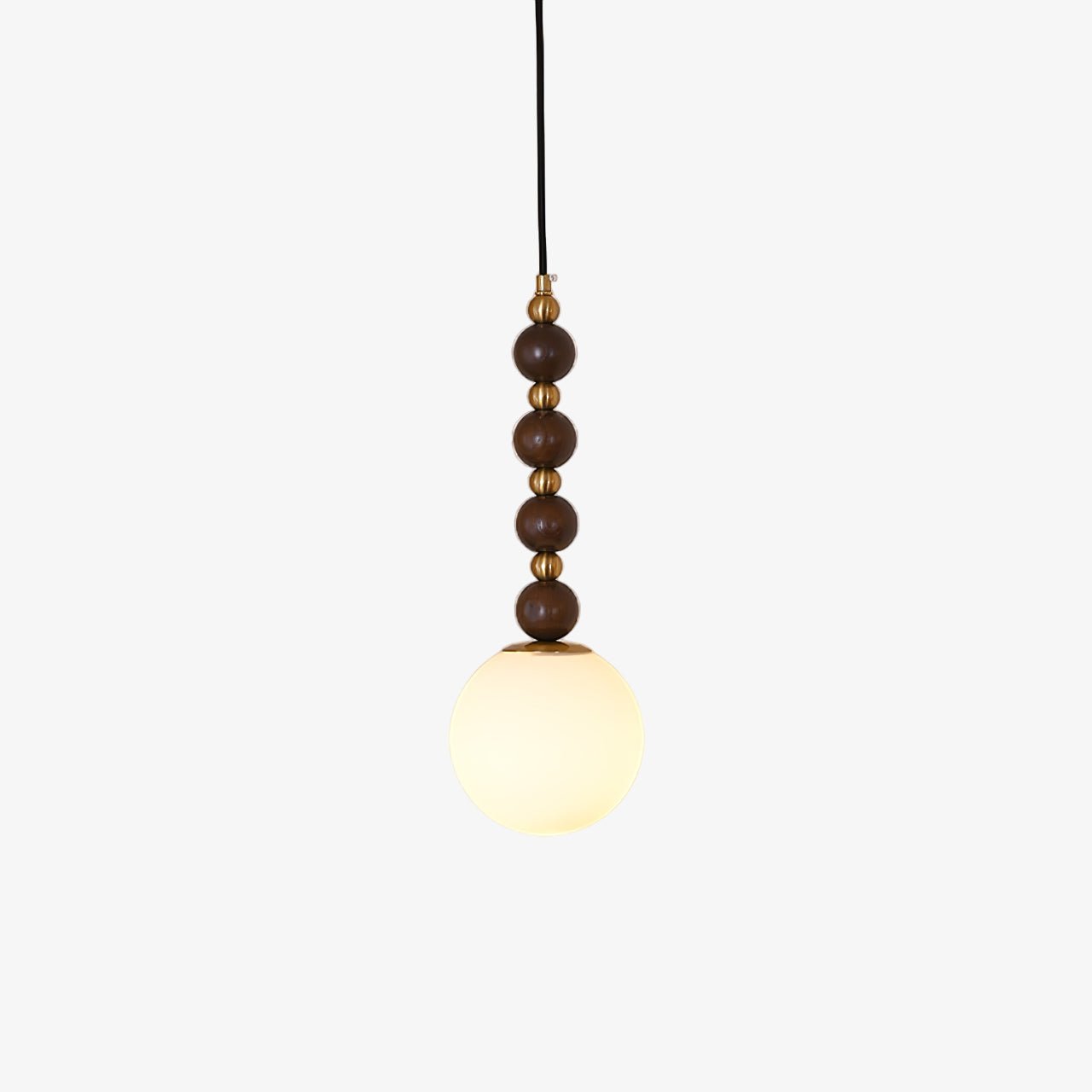 Vertical Walnut Balls Pendant Lamp - Lamp Outdoor