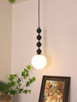 Vertical Walnut Balls Pendant Lamp - Lamp Outdoor
