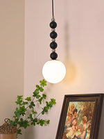 Vertical Walnut Balls Pendant Lamp - Lamp Outdoor