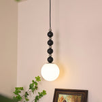 Vertical Walnut Balls Pendant Lamp - Lamp Outdoor