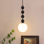 Vertical Walnut Balls Pendant Lamp - Lamp Outdoor