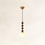 Vertical Walnut Balls Pendant Lamp - Lamp Outdoor