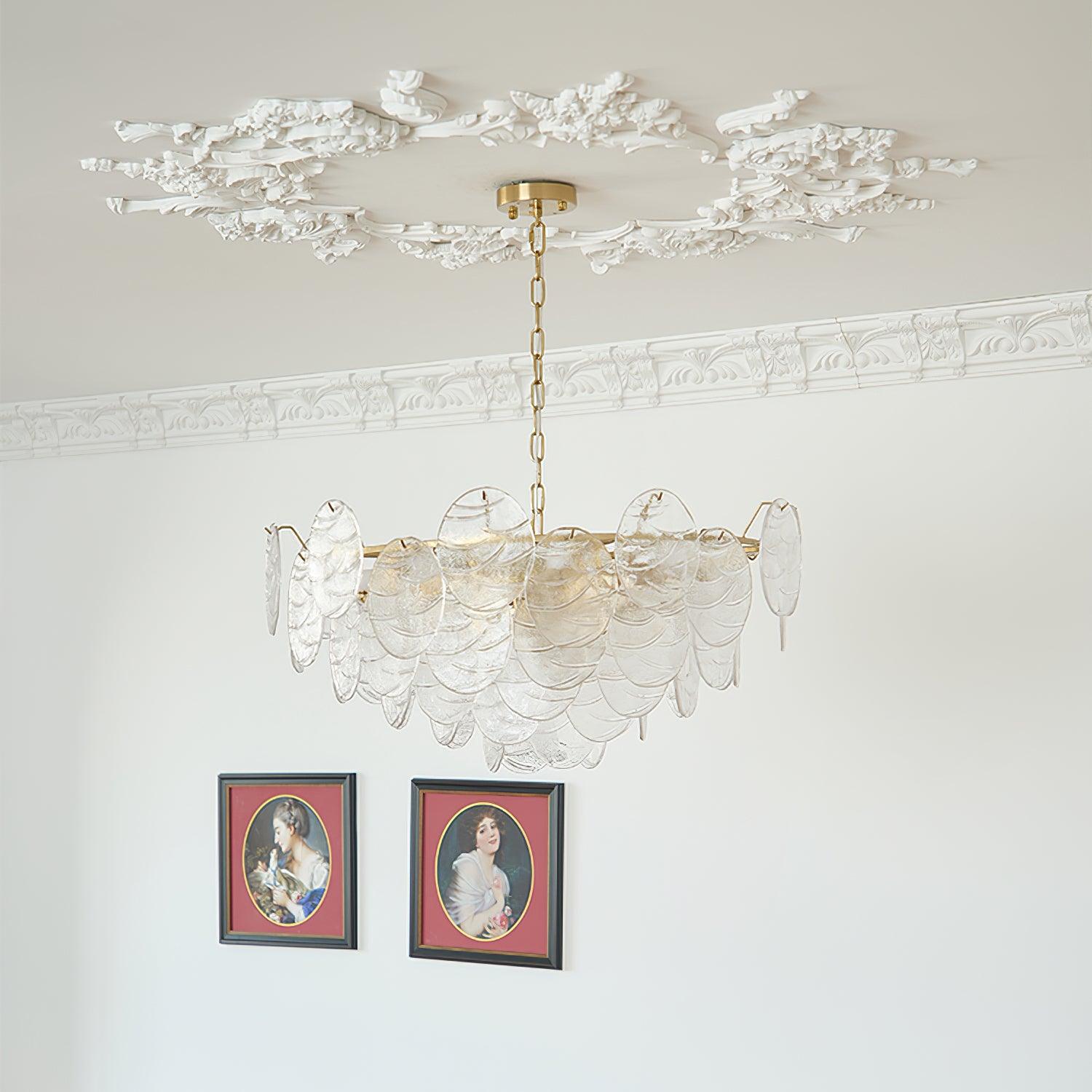Leaf Vintage Glass Chandelier - Lamp Outdoor