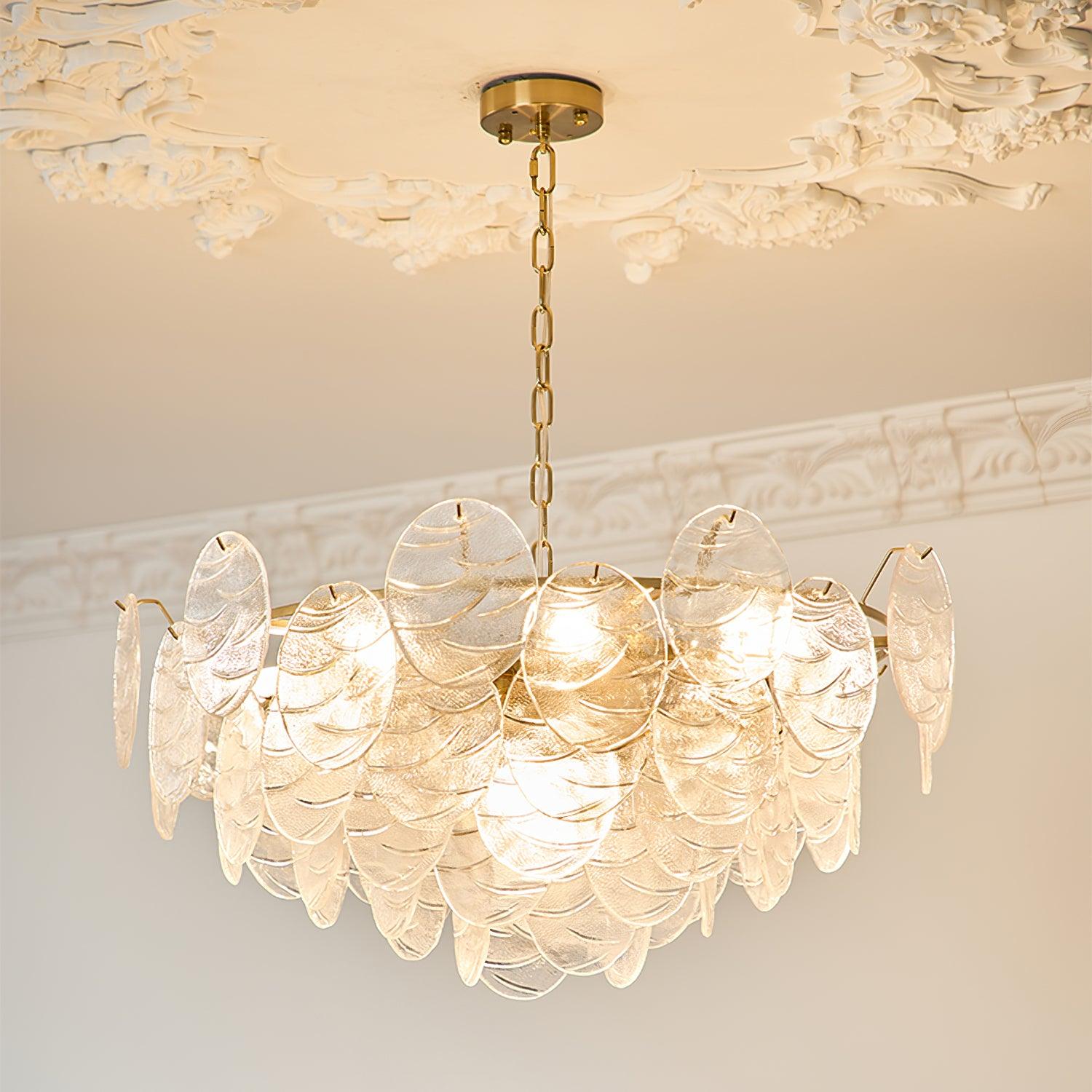 Leaf Vintage Glass Chandelier - Lamp Outdoor