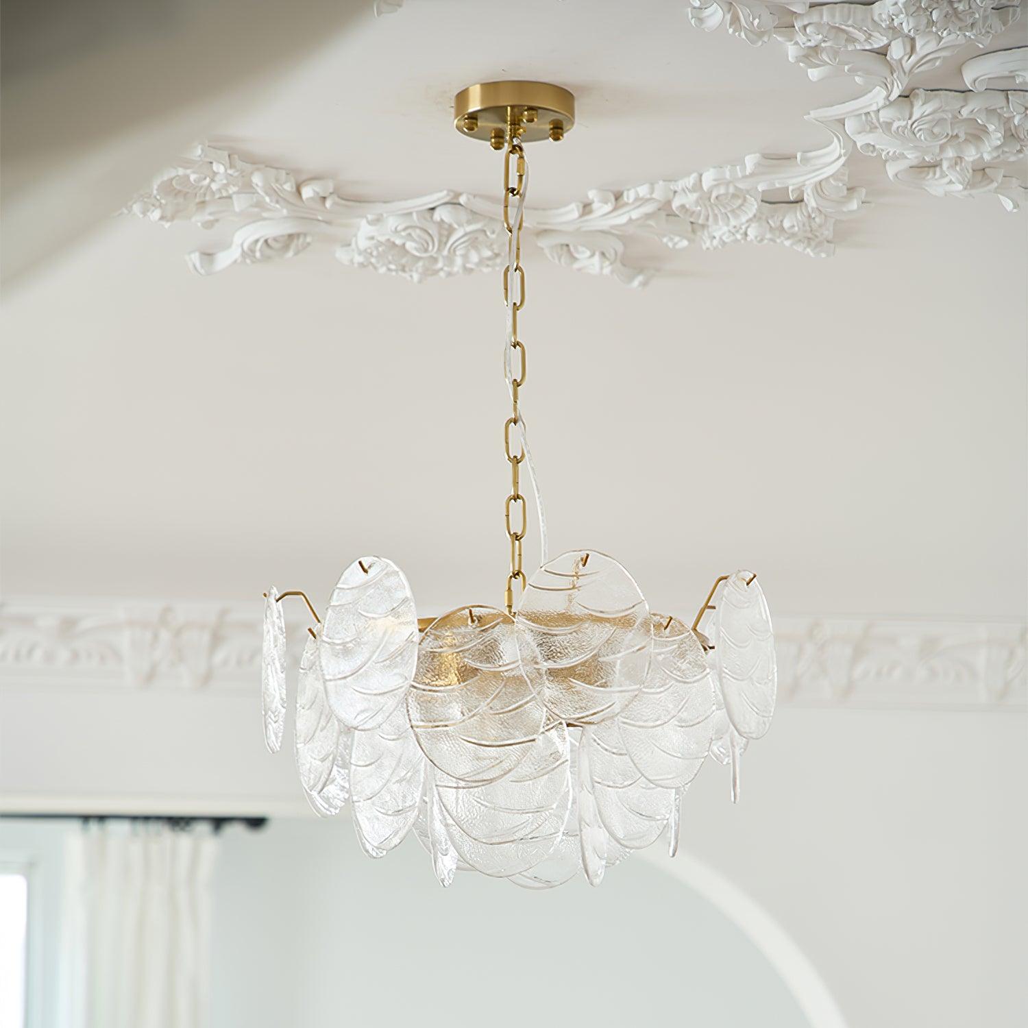 Leaf Vintage Glass Chandelier - Lamp Outdoor