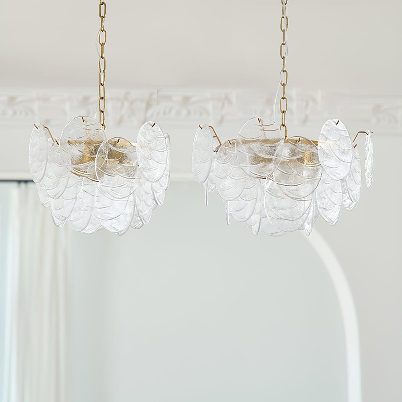 Leaf Vintage Glass Chandelier - Lamp Outdoor