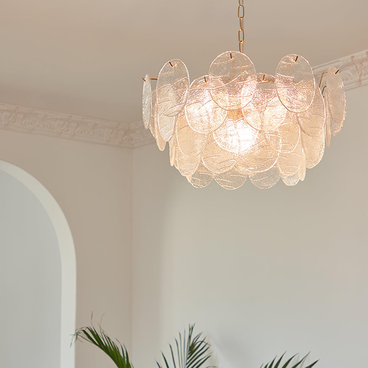 Leaf Vintage Glass Chandelier - Lamp Outdoor