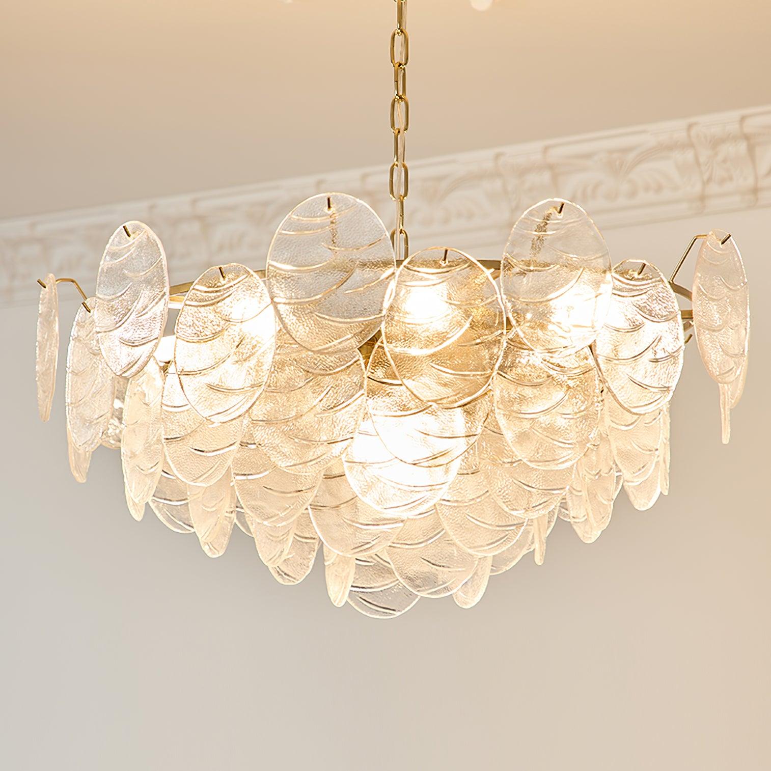 Leaf Vintage Glass Chandelier - Lamp Outdoor