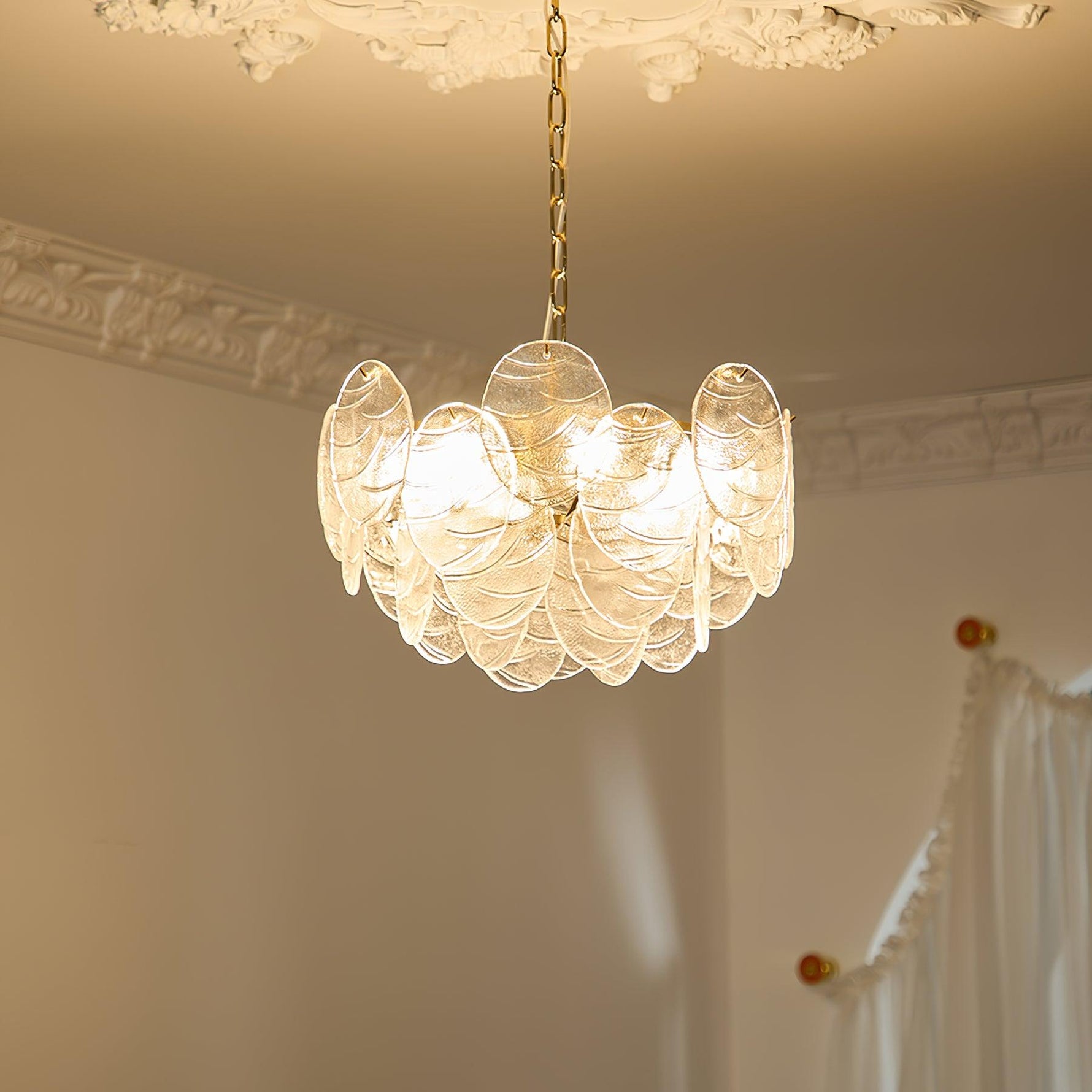 Leaf Vintage Glass Chandelier - Lamp Outdoor