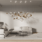 Arinan Floral Glass Chandelier - Lamp Outdoor