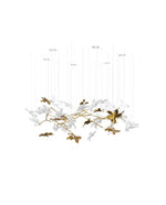 Arinan Floral Glass Chandelier - Lamp Outdoor