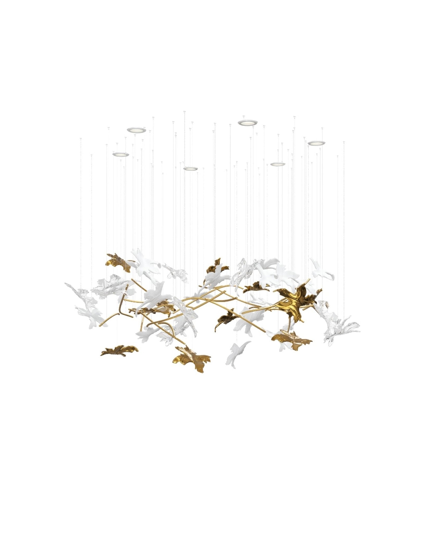 Arinan Floral Glass Chandelier - Lamp Outdoor