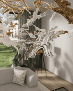 Arinan Floral Glass Chandelier - Lamp Outdoor