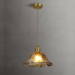 Vintage Brown Glass Pendant Light - Lamp Outdoor