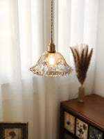 Vintage Brown Glass Pendant Light - Lamp Outdoor