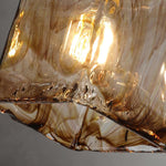 Vintage Brown Glass Pendant Light - Lamp Outdoor