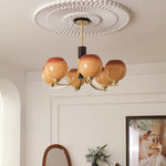 Aurora Chandelier Vintage Caramel Globe - Lamp Outdoor