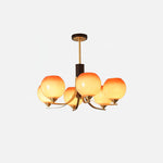 Aurora Chandelier Vintage Caramel Globe - Lamp Outdoor
