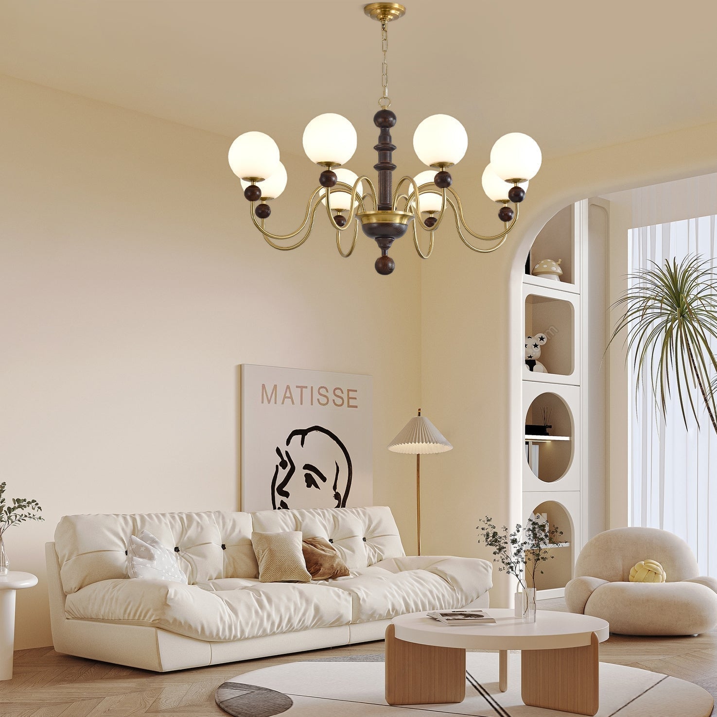 Aurora Chandelier Vintage Curved Sphere - Lamp Outdoor