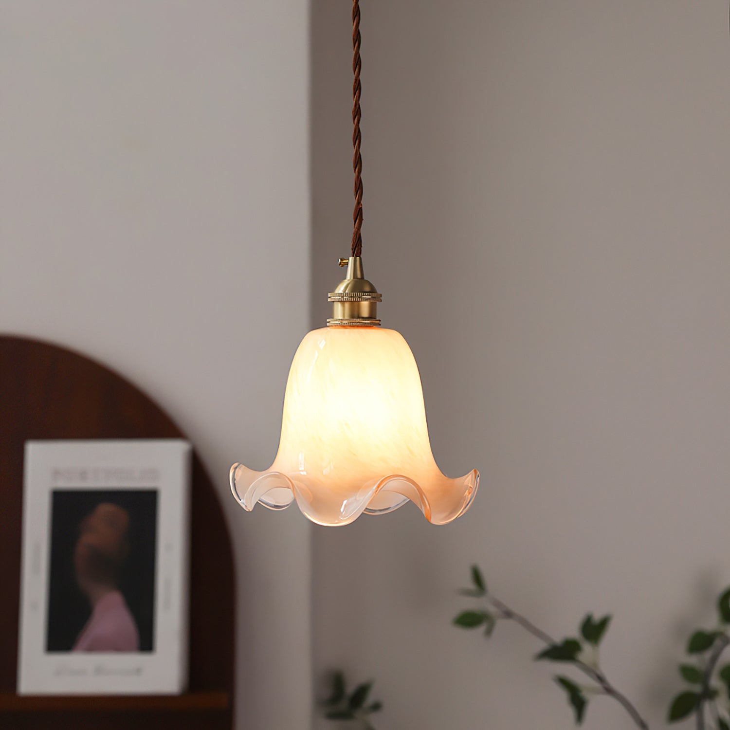 Vintage Modern Brass Pendant Light