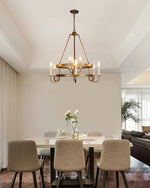 Vintara Brass Candle Chandelier - Lamp Outdoor