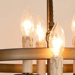 Vintara Brass Candle Chandelier - Lamp Outdoor