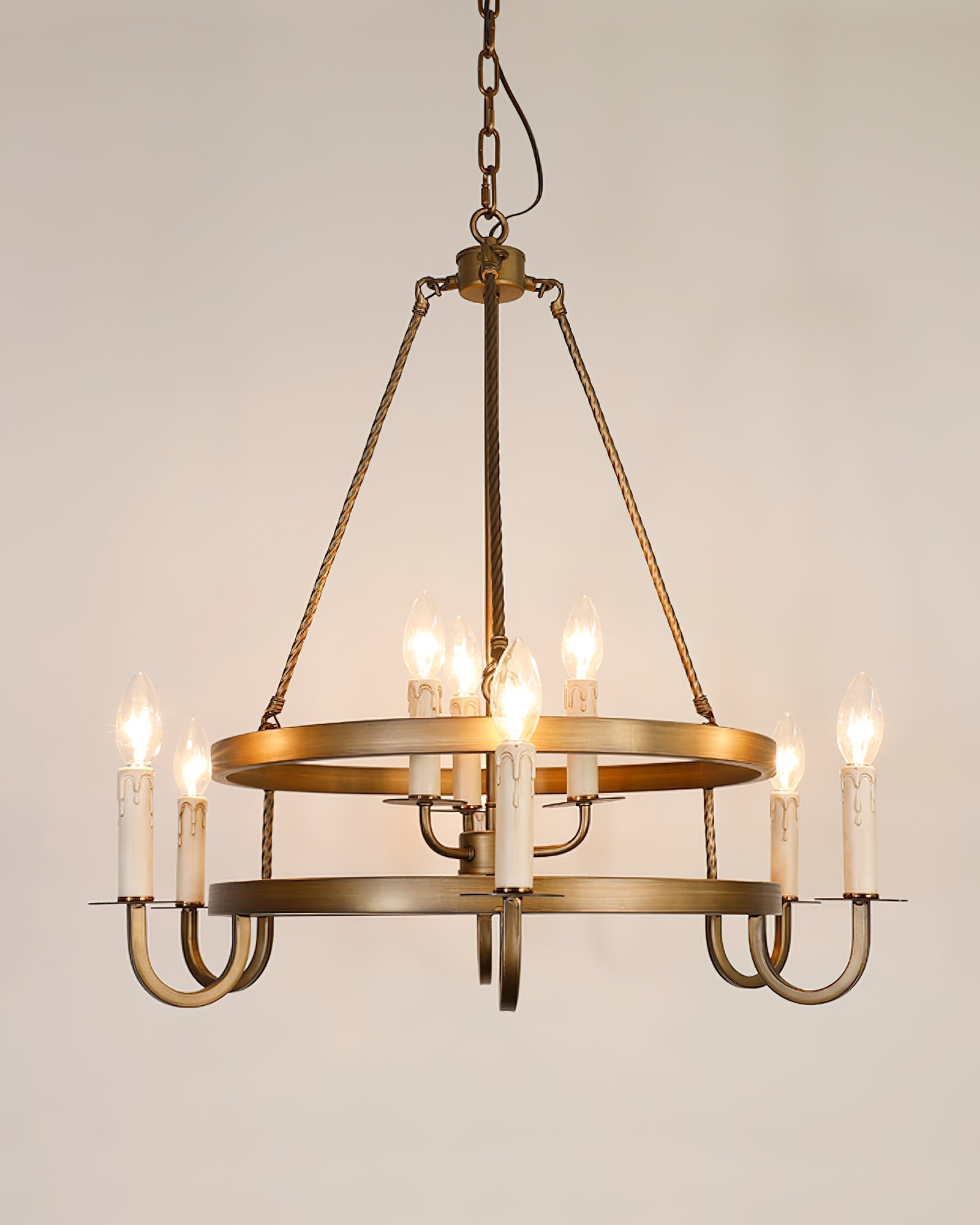 Vintara Brass Candle Chandelier - Lamp Outdoor