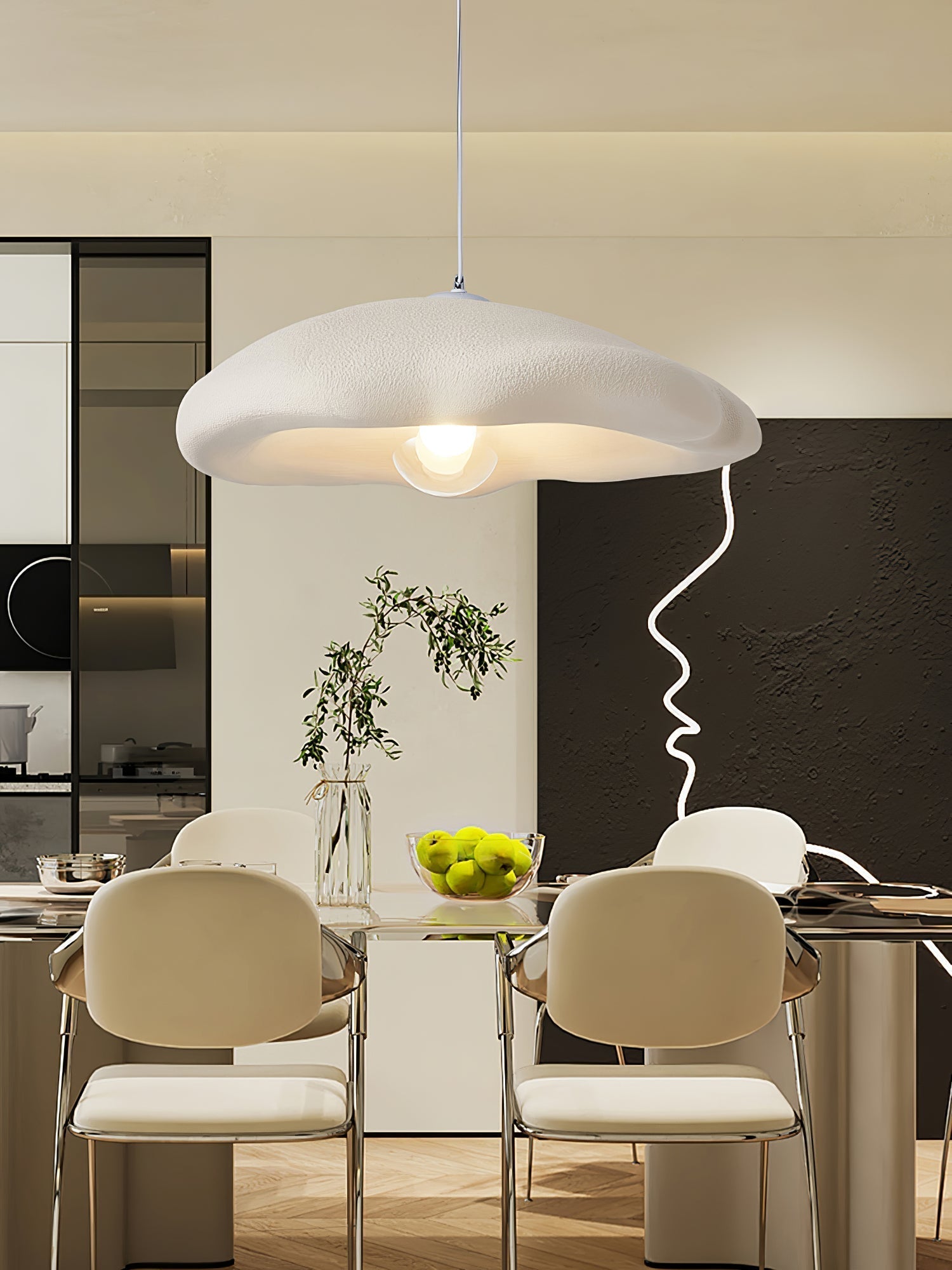 Nylire Modern Minimalist Art Plastic Metal Pendant Light - Lamp Outdoor