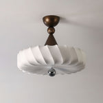 Zelore Swirl Fabric Bronze Pendant Light - Lamp Outdoor