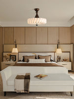 Zelore Swirl Fabric Bronze Pendant Light - Lamp Outdoor