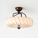 Zelore Swirl Fabric Bronze Pendant Light - Lamp Outdoor