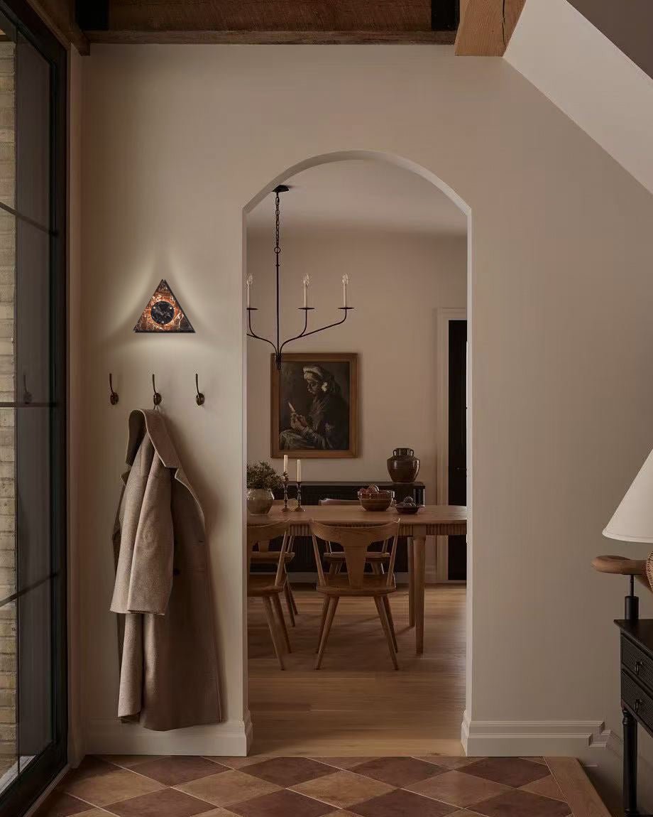 Pyramid Rustic Marble Wall Light - Lamp Outdoor