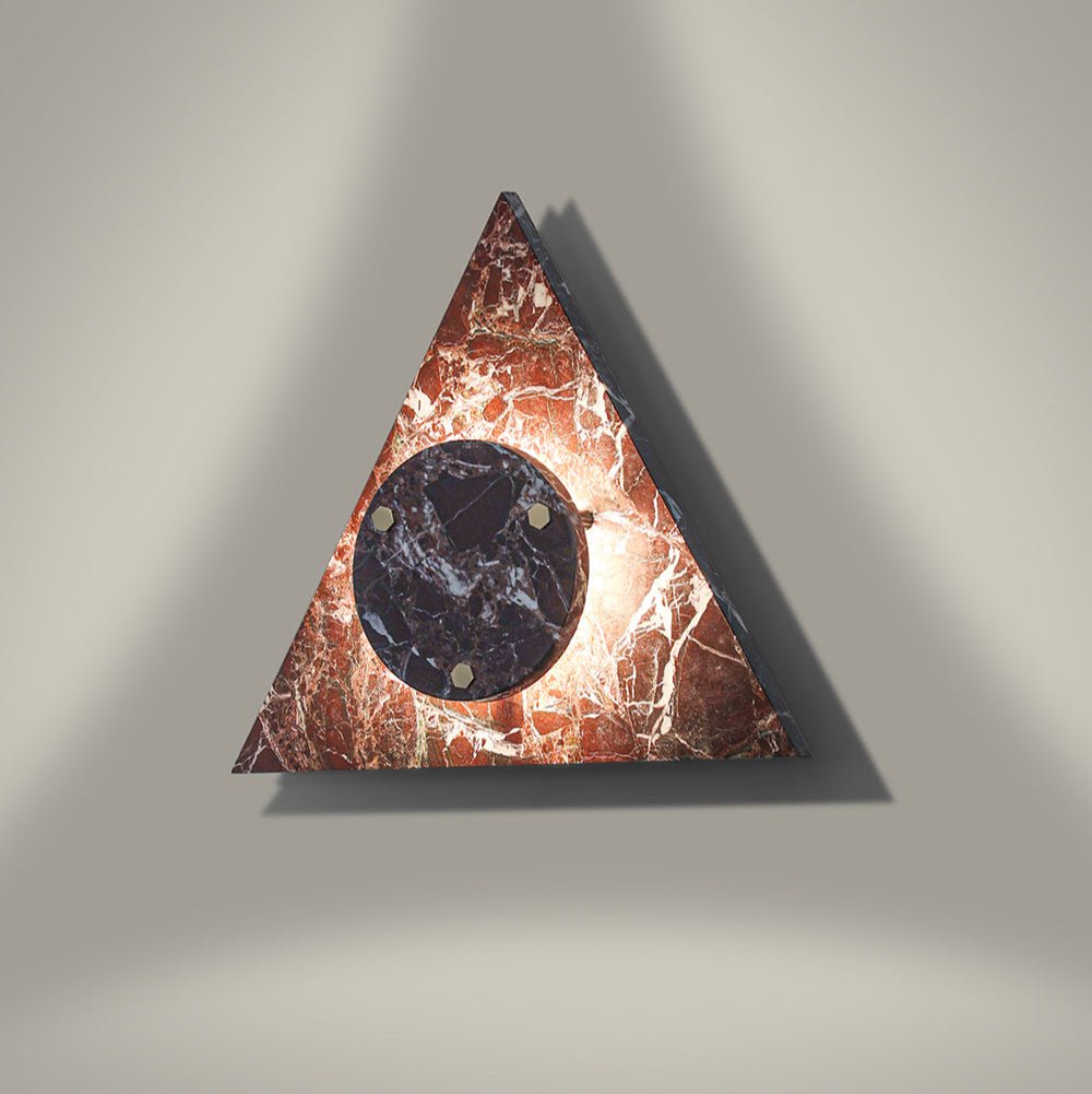 Pyramid Rustic Marble Wall Light - Lamp Outdoor