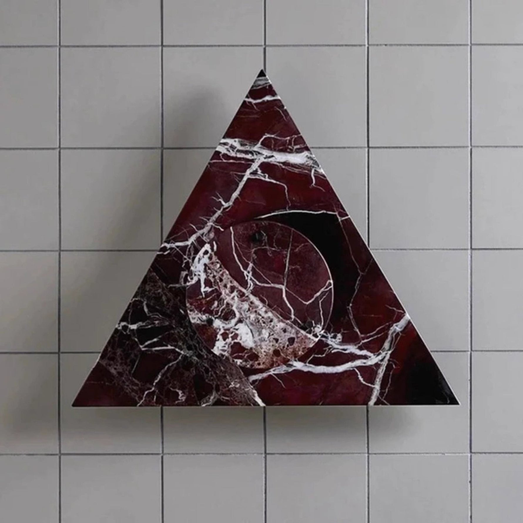 Pyramid Rustic Marble Wall Light - Lamp Outdoor
