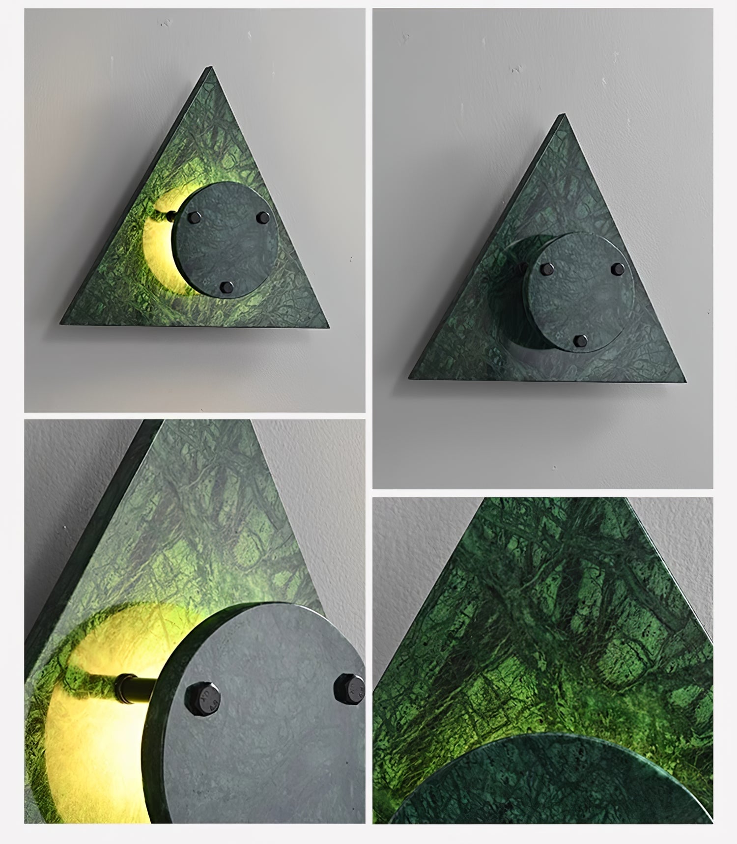 Pyramid Rustic Marble Wall Light - Lamp Outdoor